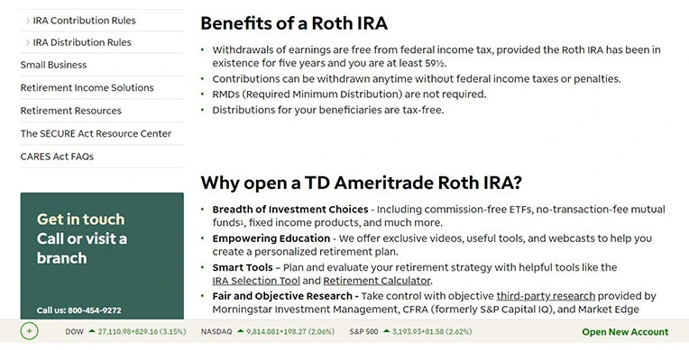 Td Ameritrade Roth Ira Calculator For Retirement Income Solutions